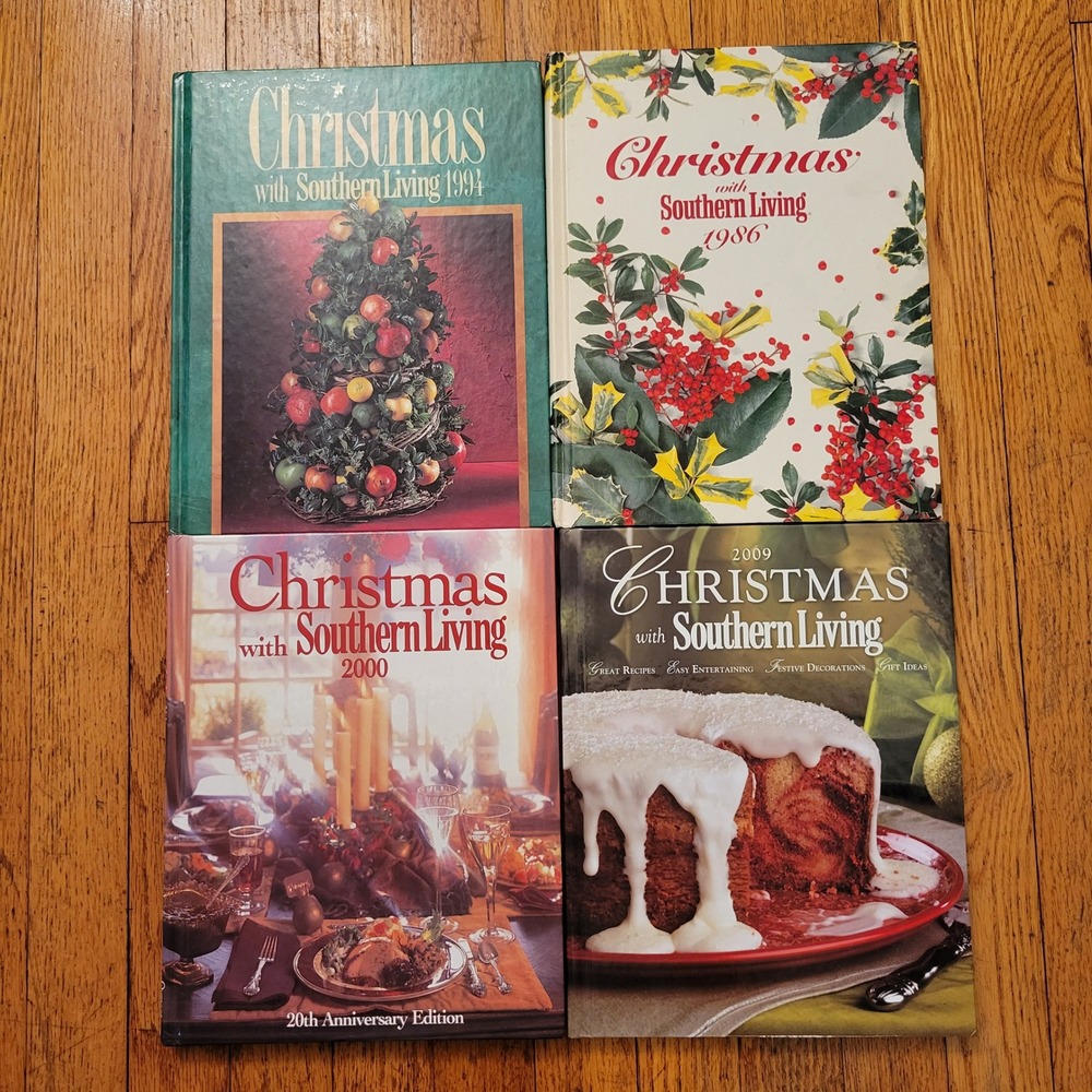Christmas‎ with Southern Living HC Book Lot 1986 1994 2000 2009 Holiday Baking